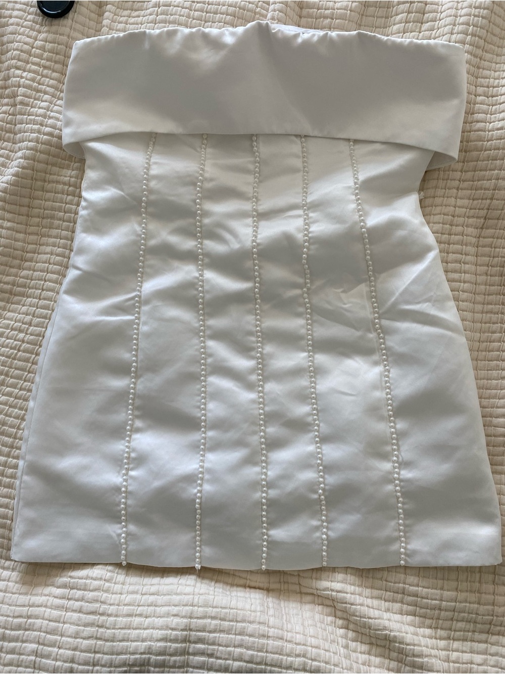 Peppermayo Strapless White Mini Dress